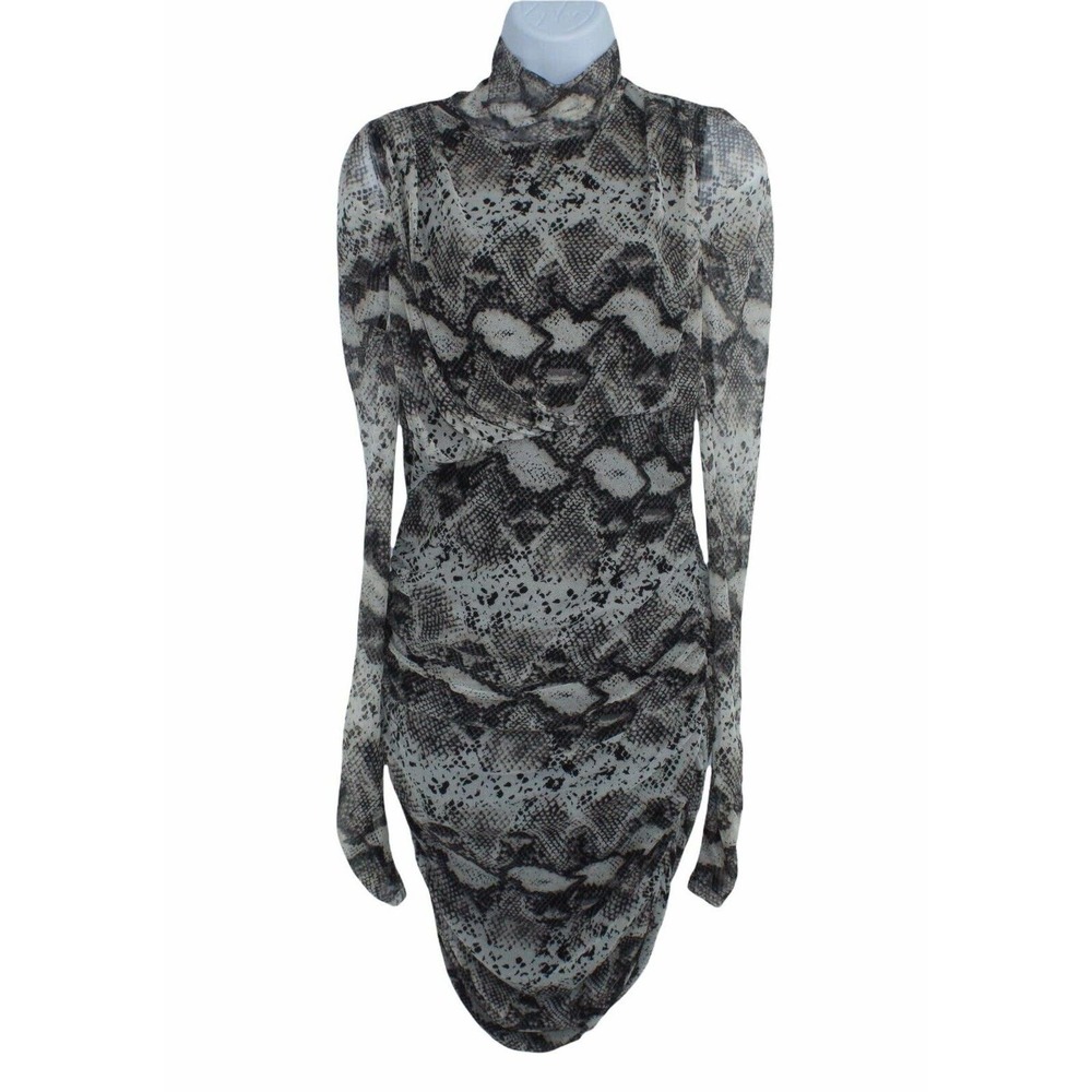 UTOWN U.S.A Women's Size Medium Rusched Animal Print Dress - Picture 10 of 10